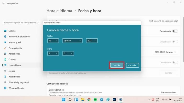 C Mo Cambiar La Fecha Y La Hora En Windows