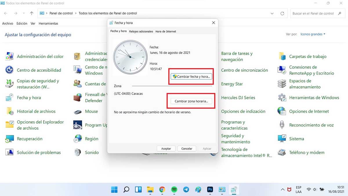 Cómo cambiar la fecha y la hora en Windows 11