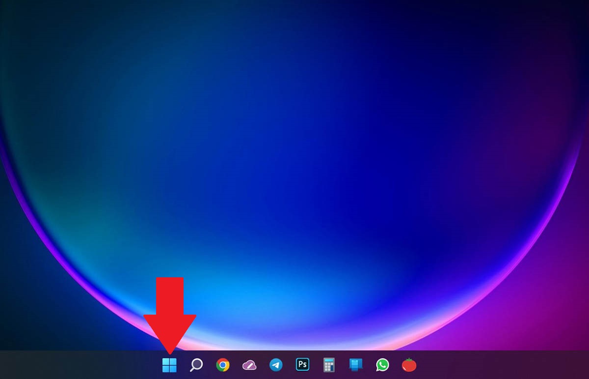 Hacer clic en el logo de Windows 11