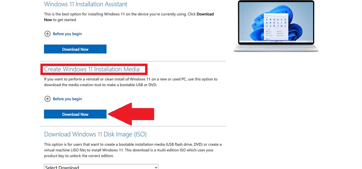 Descargar Media Creation Tool para Windows 11