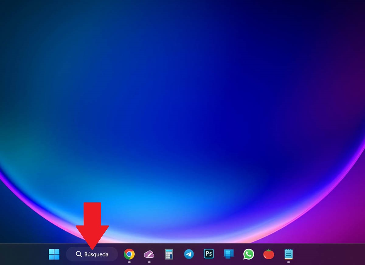 Abrir el menu de busquedas de Windows 11
