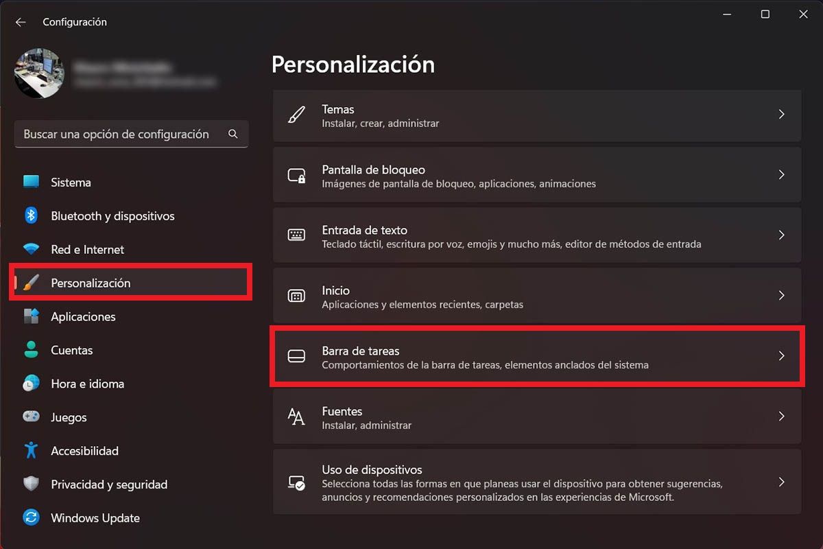 Ver opciones de personalizacion en Windows 11