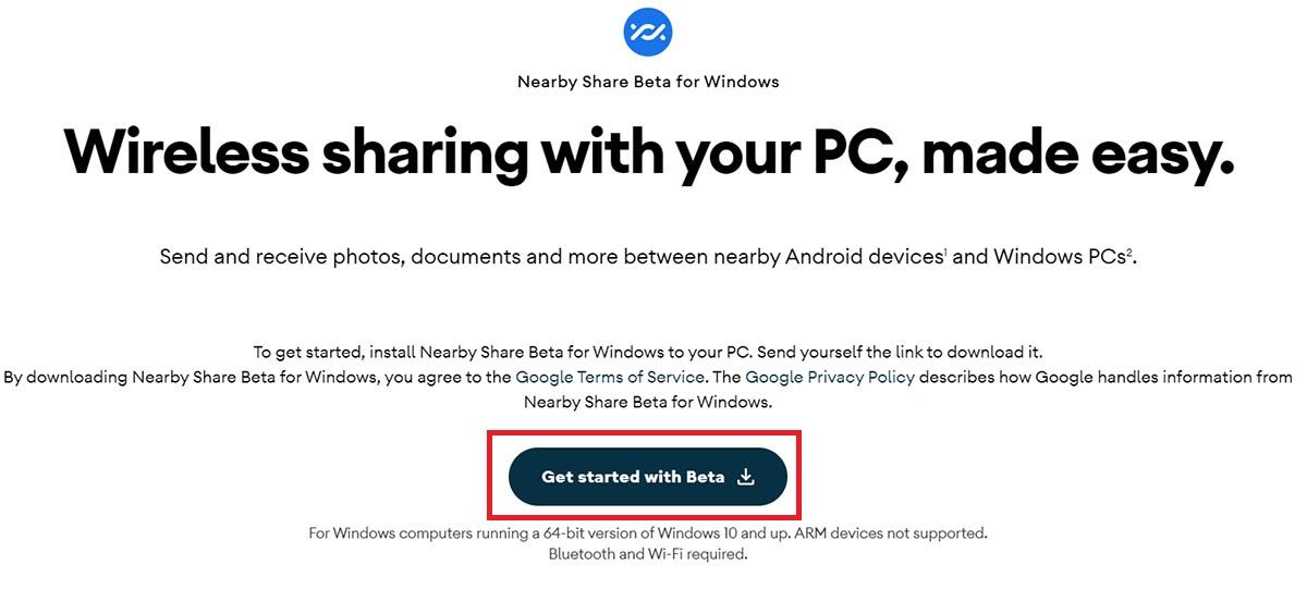 Descargar Nearby Share en Windows 11