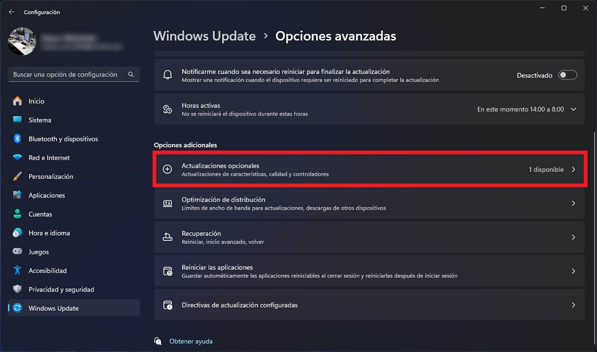 Actualizaciones adicionales Windows 11