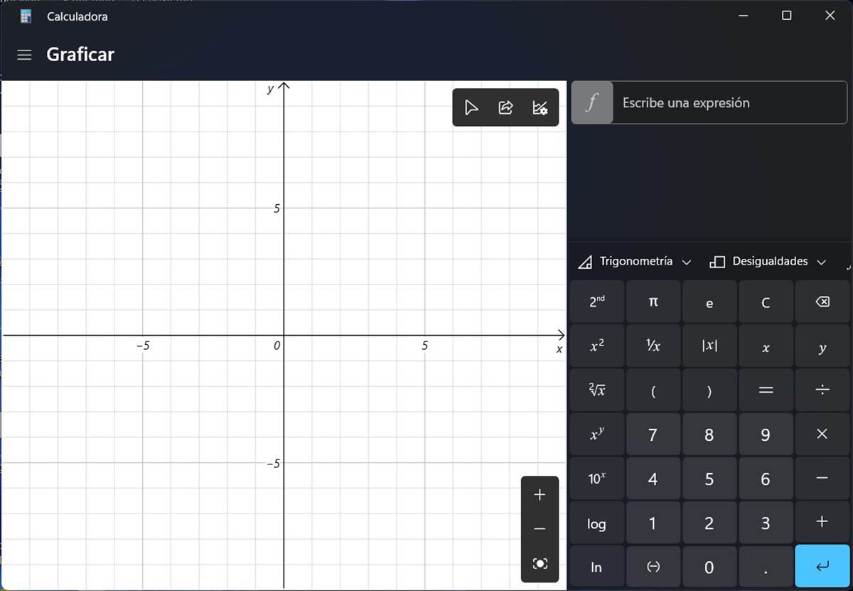 Usar calculadora Gráfica en Windows 11