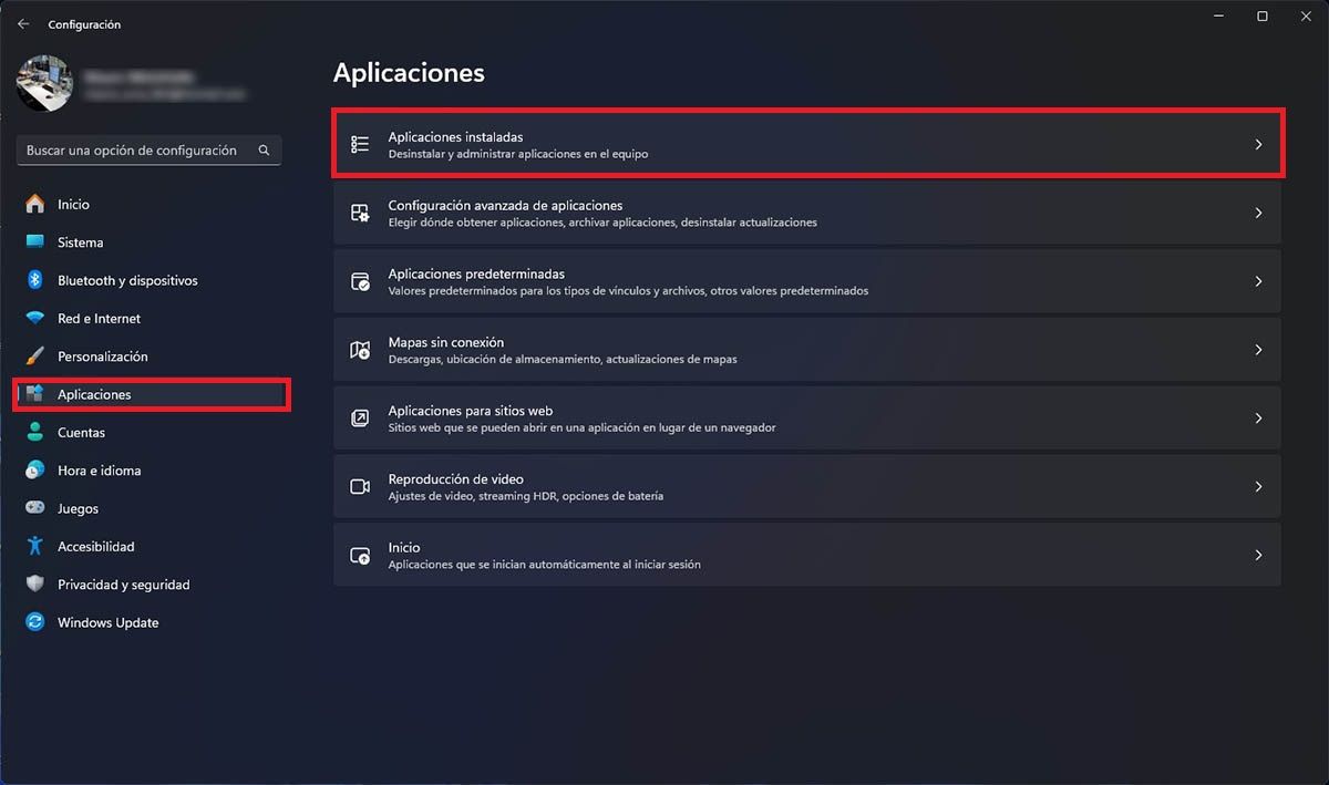 Ver aplicaciones instaladas en Windows 11