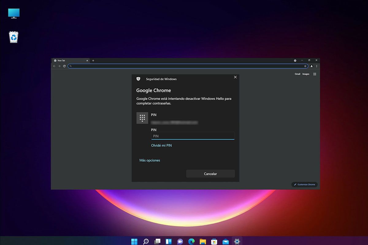 Cómo desactivar el PIN de Windows 11 en Google Chrome