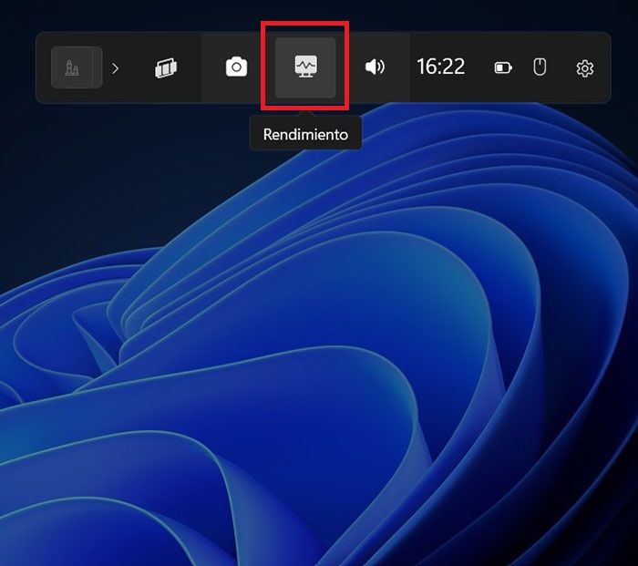 Activar barra de Xbox en Windows 11 y entrar en Rendimiento