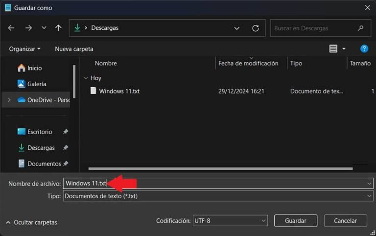 How to save a Notepad file in HTML Windows 11
