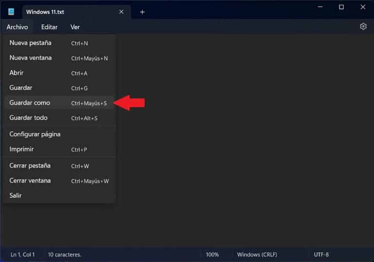 How to save a Notepad file in HTML Windows 11