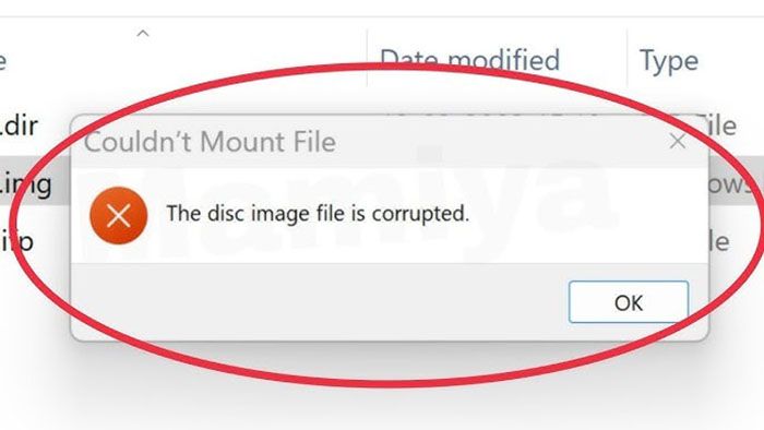 Asegúrate de que el archivo ISO no esté dañado