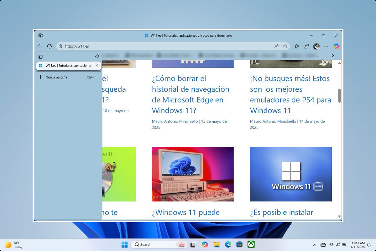 Cómo desactivar las pestañas verticales de Edge en Windows 11
