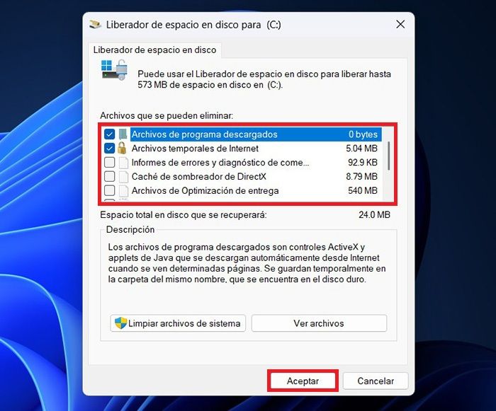 Limpiar disco en Windows 11