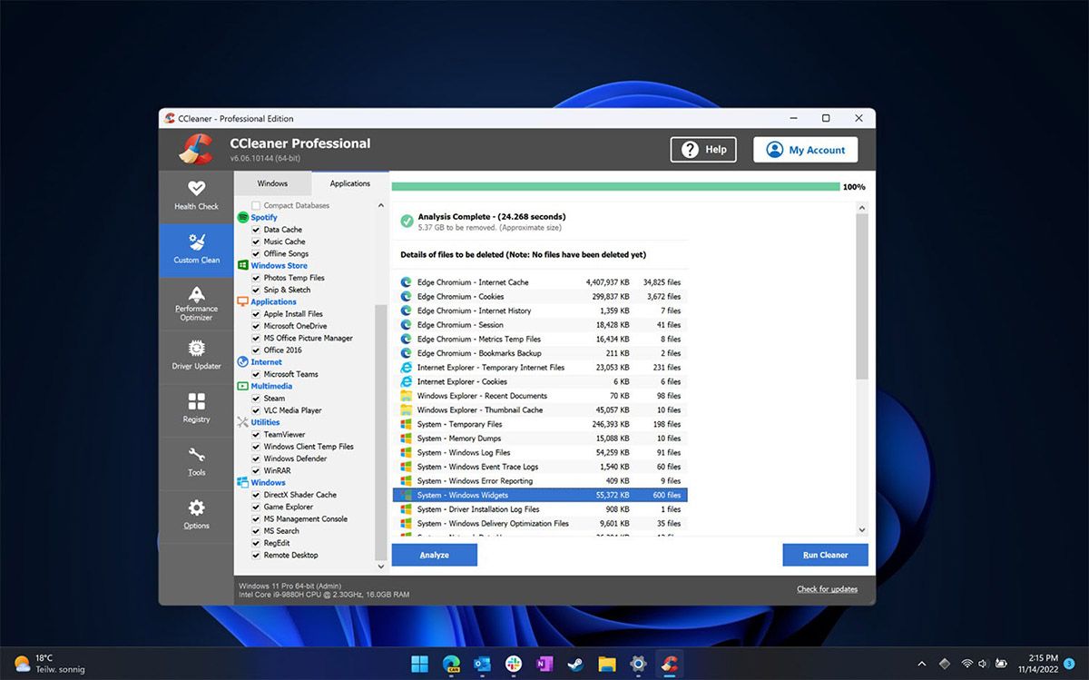 CCleaner Windows 11
