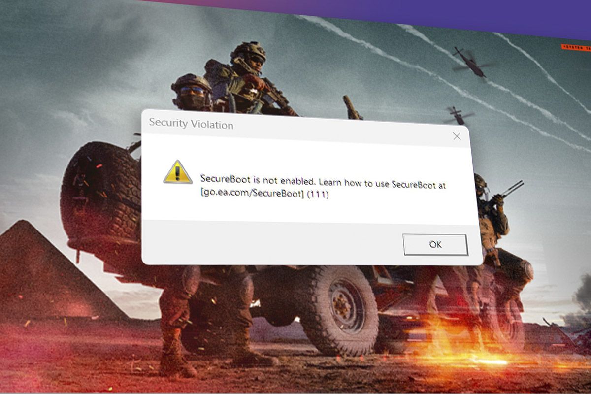 Cómo solucionar el error “Secure Boot” de Battlefield REDSEC en Windows 11
