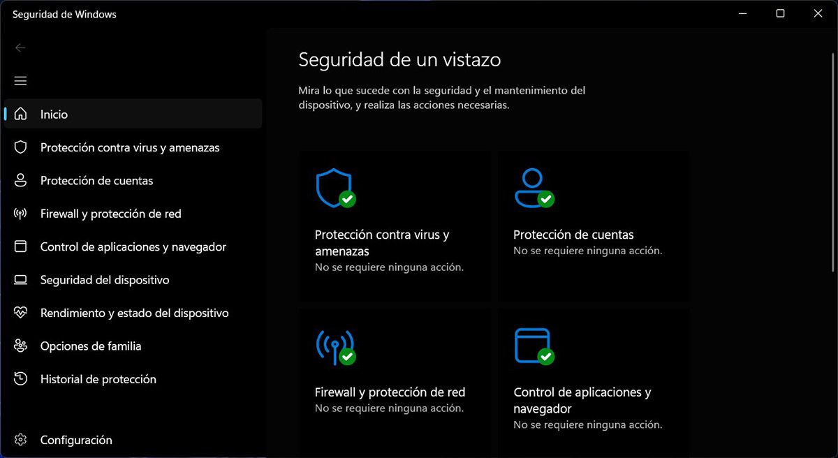 Seguridad de Windows, antivirus integrado en Windows 11