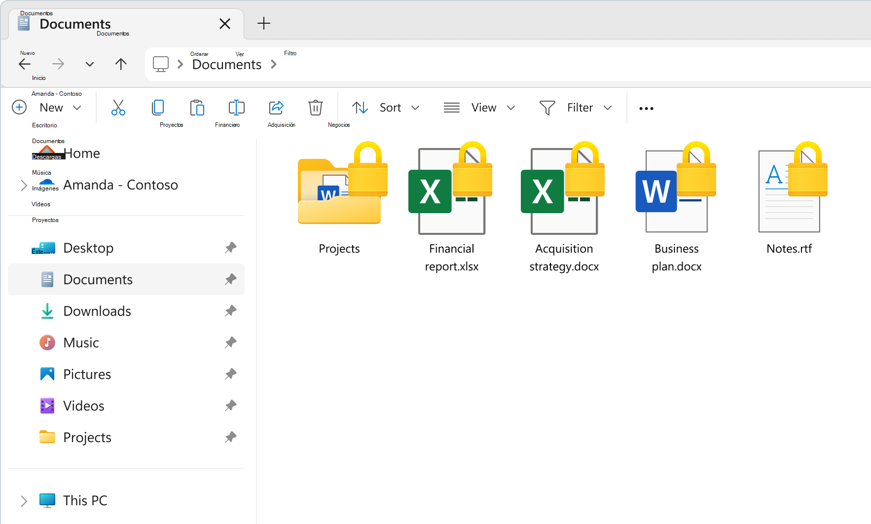 Opciones de cifrado de archivos en Windows 11