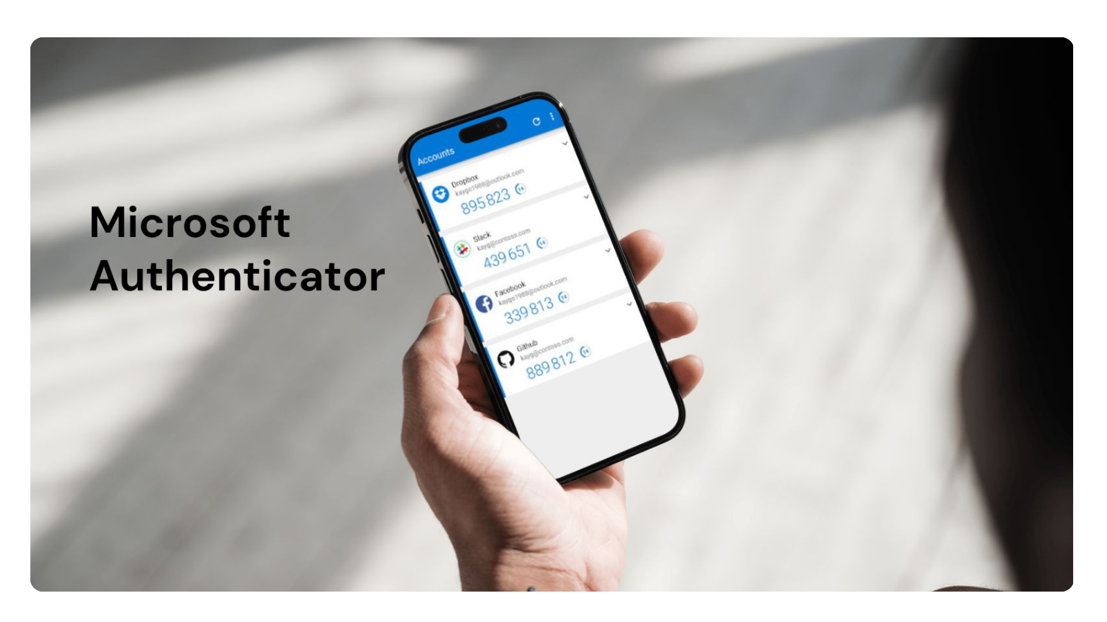 Interfaz de Microsoft Authenticator