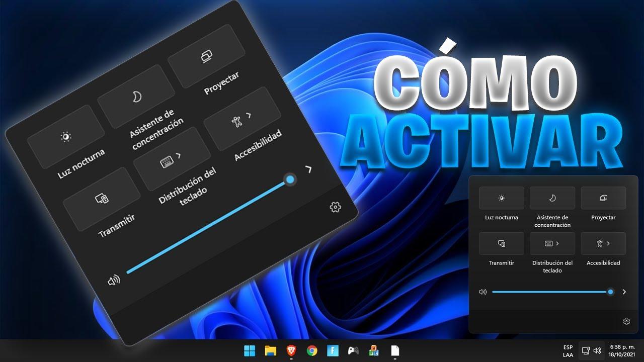 Centro de actividades en Windows 11
