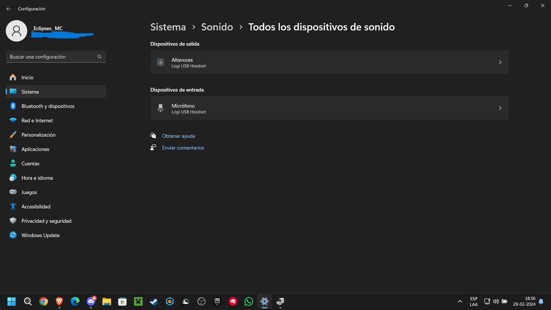 Administrador de dispositivos de audio en Windows 11 Administrador de dispositivos de audio en Windows 11