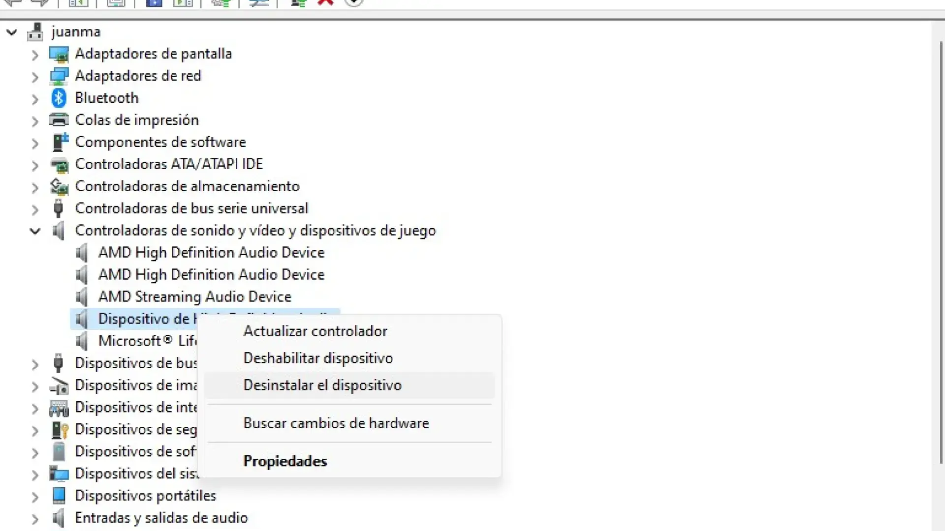 Administrador de dispositivos audio en Windows 11 Administrador de dispositivos audio en Windows 11