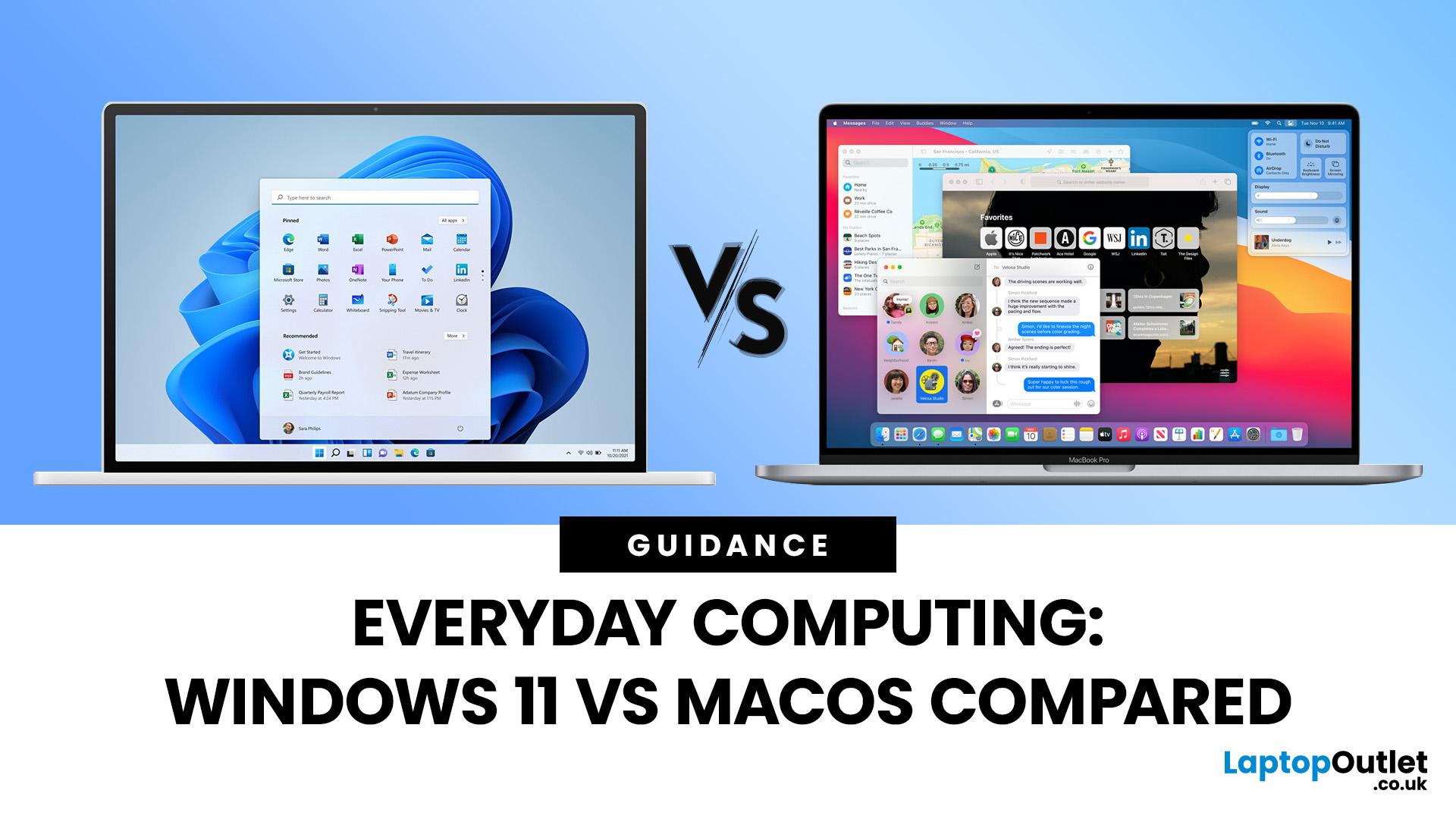 Comparativa Windows 11 y macOS