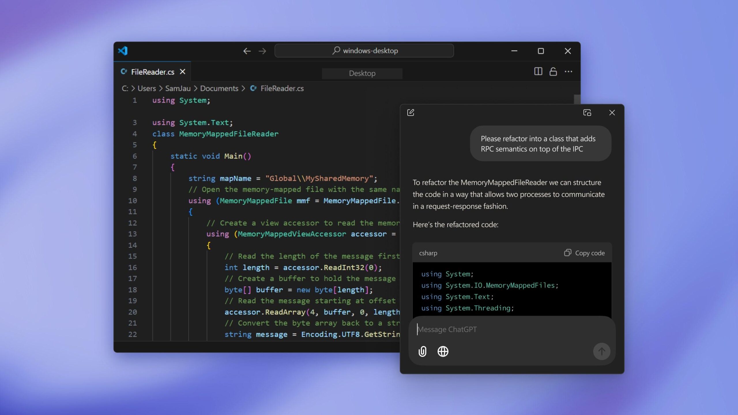 ChatGPT en Windows 11