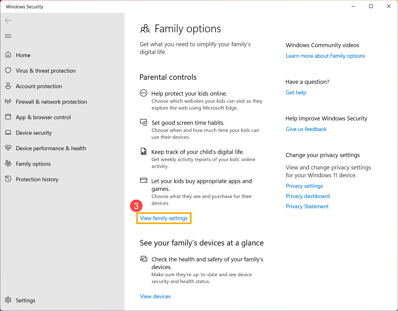 Configuración de familia en Windows 11