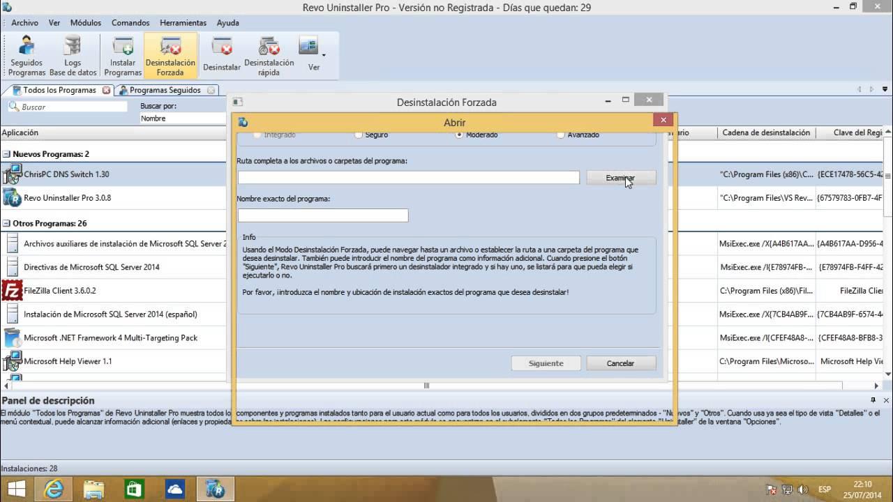 Forzar desinstalación de programas en Windows 11
