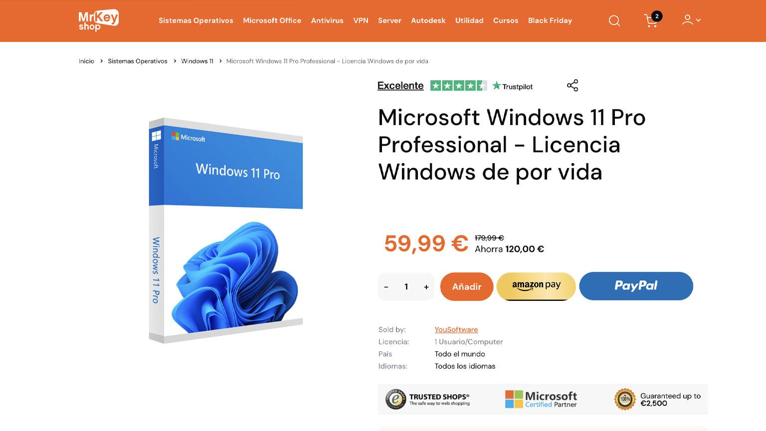 Licencias baratas y oficiales de Windows 11