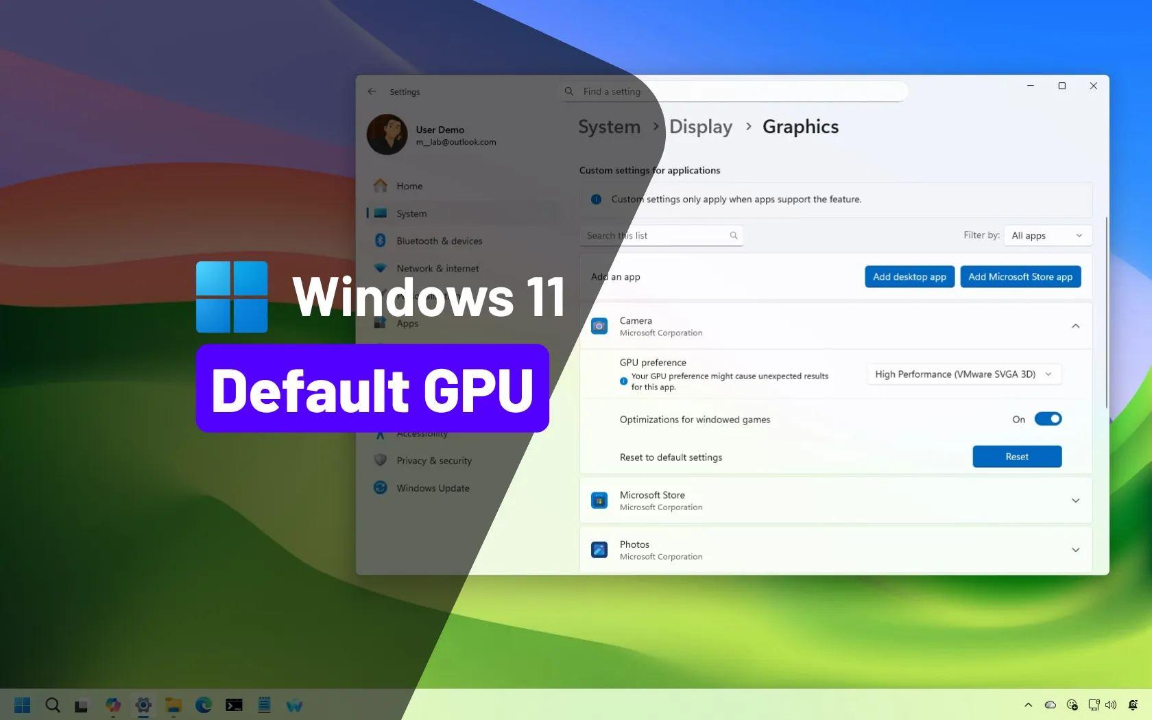 Portátil gaming con GPU dedicada en Windows 11