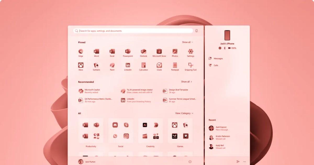 Fallo en el menú Inicio Windows 11