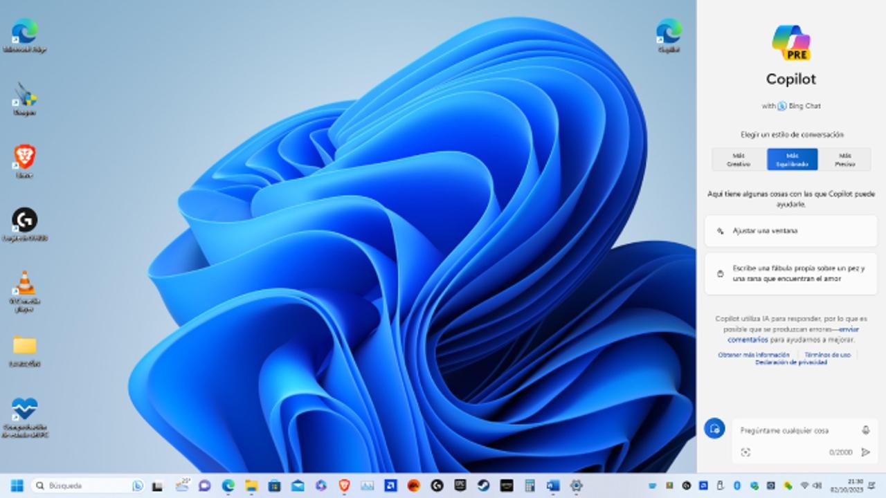 Copilot en Windows 11 barra lateral
