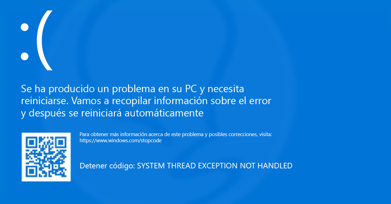 Causas error pantalla azul