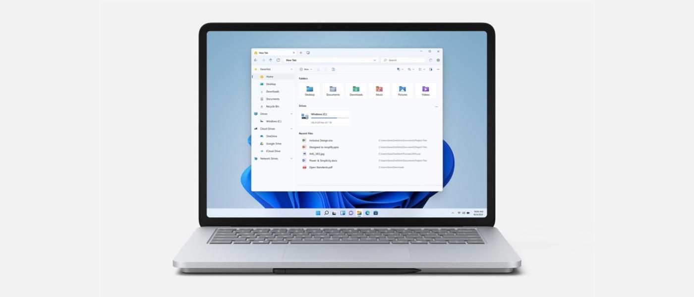Interfaz moderna de Files v2 en Windows