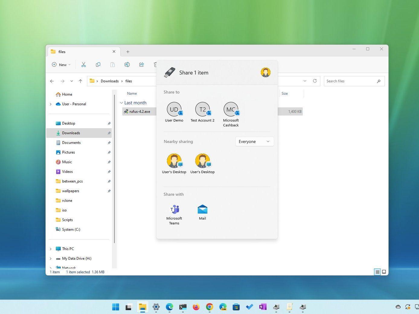 Instalación de Quick Share en Windows 11