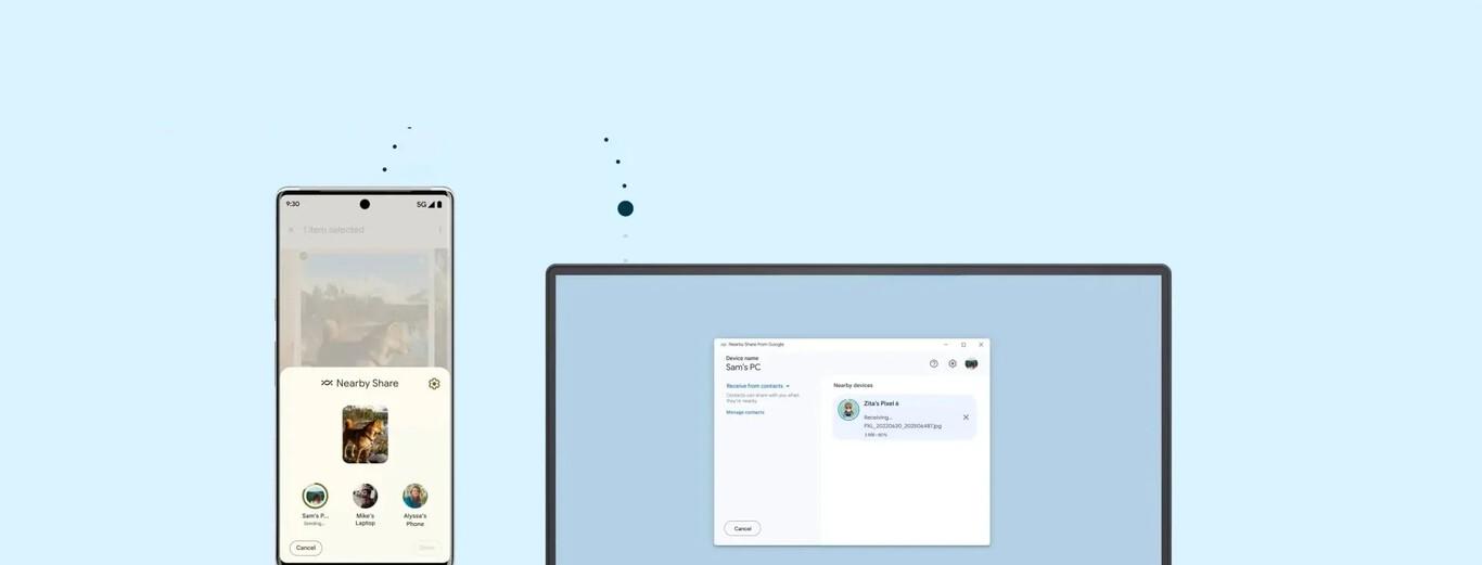 Enviar archivos desde Windows 11 al móvil