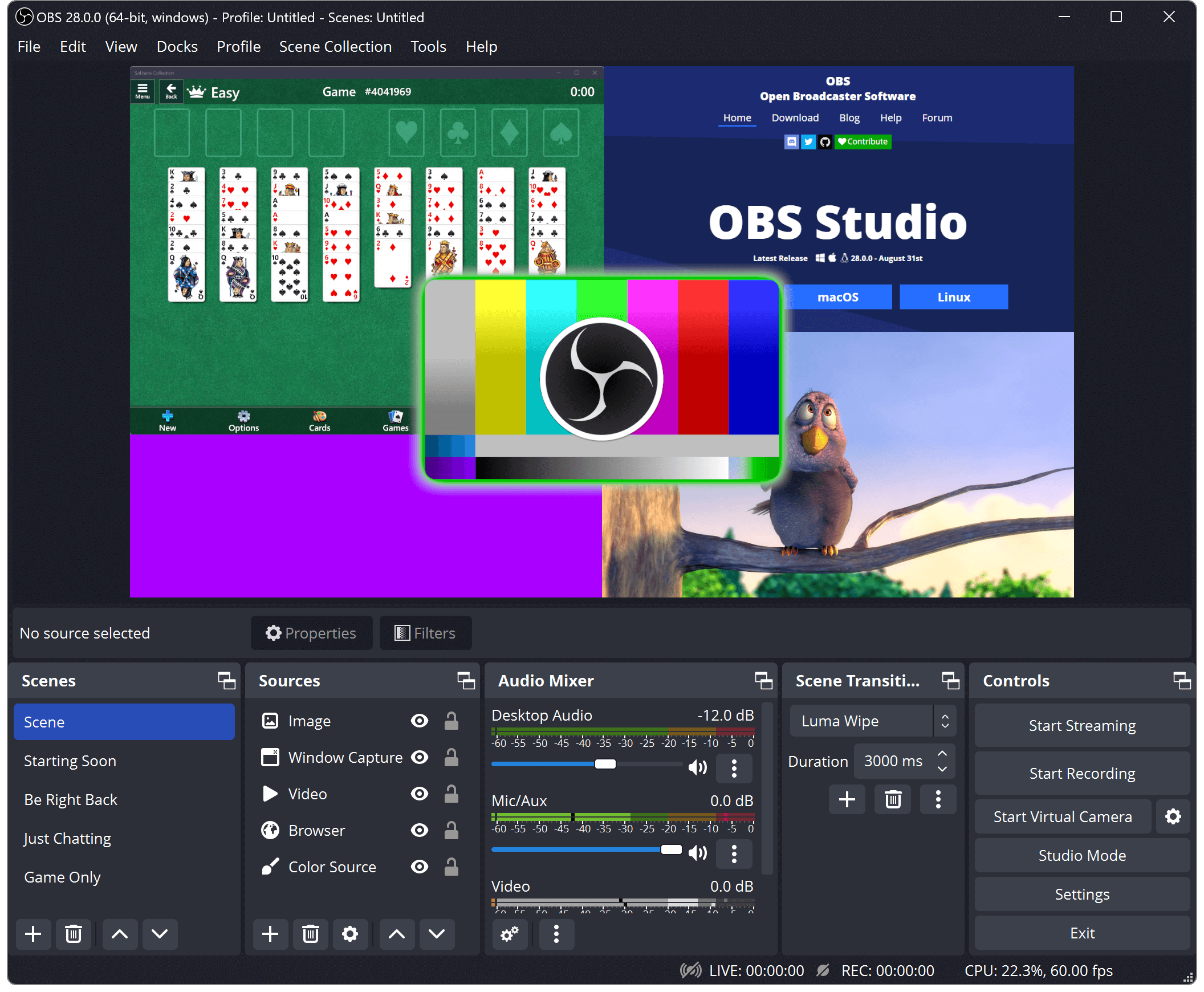 OBS Studio para Windows 11