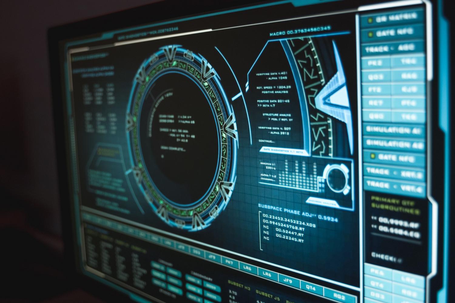Interfaz técnica de análisis de datos y ciberseguridad mostrando diagnósticos de sistema.