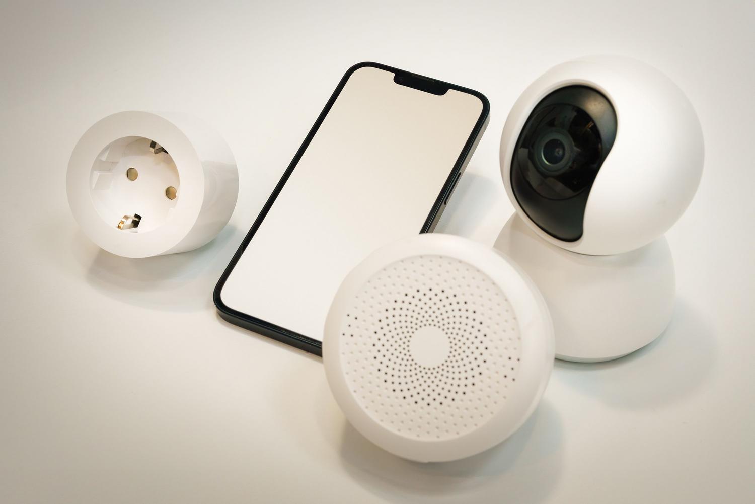 Dispositivos de hogar inteligente (IoT), representando los nodos que suelen formar parte de las botnets utilizadas en los ataques.